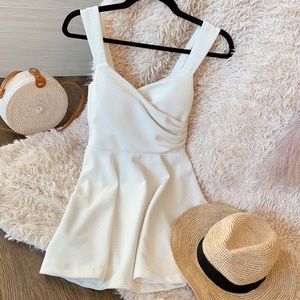 SOLD-V-neck Wrap Mini Dress (Padded)